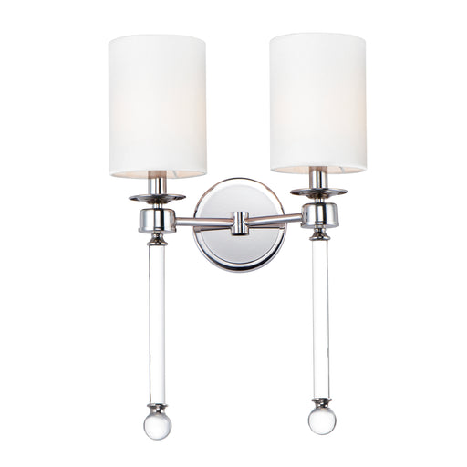 Maxim 16108WTCLPN Lucent 2 Light Wall Sconce | Polished Nickel