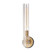 Maxim 16110CLBKAB Flambeau 1 Light Wall Sconce | Black / Antique Brass