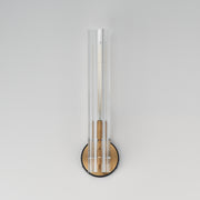 Maxim 16110CLBKAB Flambeau 1 Light Wall Sconce | Black / Antique Brass