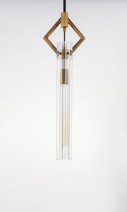Maxim 16111CLBKAB Flambeau 1 Light Mini Pendant | Black / Antique Brass