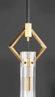 Maxim 16111CLBKAB Flambeau 1 Light Mini Pendant | Black / Antique Brass