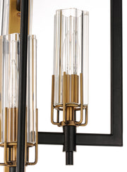 Maxim 16116CLBKAB Flambeau 6 Light Chandelier | Black / Antique Brass