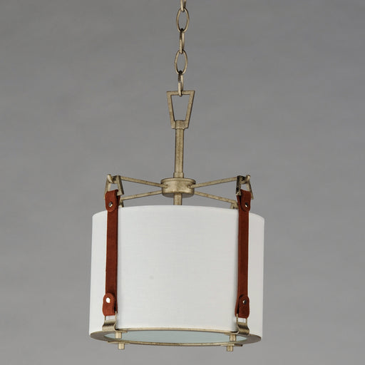 Maxim 16133FTWZBSD Sausalito 1 Light Medium Pendant | Weathered Zinc / Brown Suede