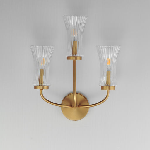 Maxim 16153CRNAB Camelot 3 Light Sconce | Natural Aged Brass