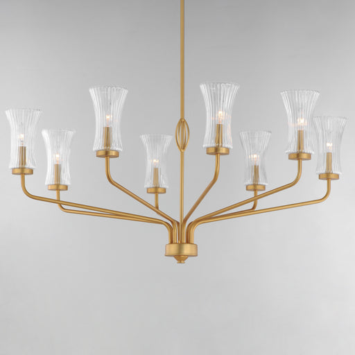 Maxim 16158CRNAB Camelot 8 Light Chandelier | Natural Aged Brass