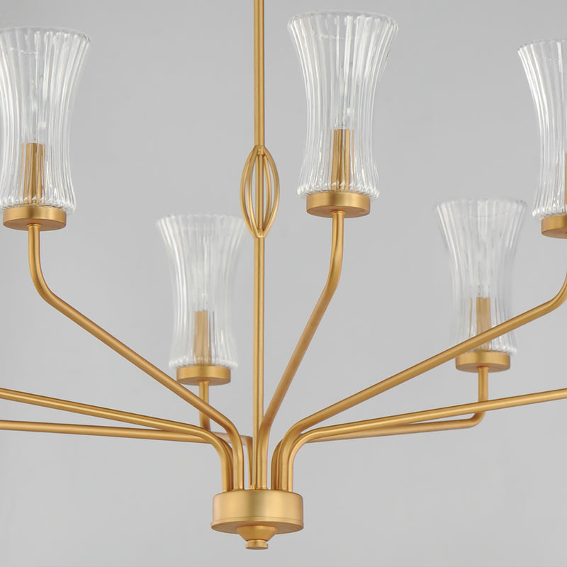 Maxim 16158CRNAB Camelot 8 Light Chandelier | Natural Aged Brass