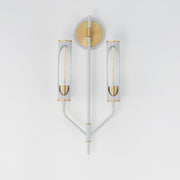 Maxim 16170CLLFGNAB Regent 2 Light Wall Sconce | Light French Gray / Natural Aged Brass