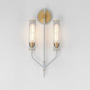 Maxim 16170CLLFGNAB Regent 2 Light Wall Sconce | Light French Gray / Natural Aged Brass