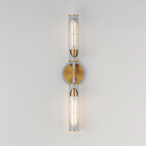 Maxim 16172CLLFGNAB Regent 2 Light Bath Vanity | Light French Gray / Natural Aged Brass