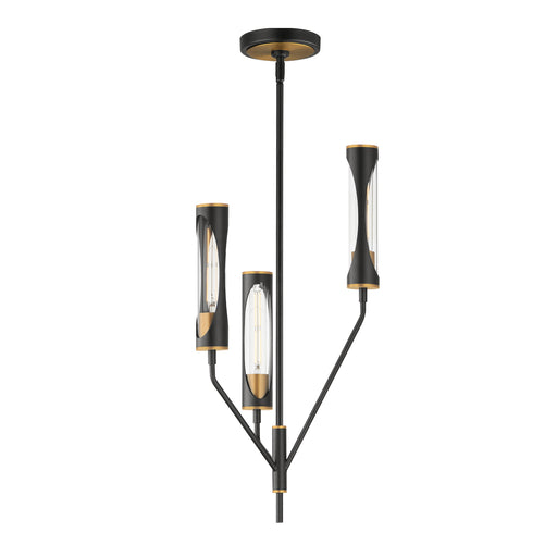 Maxim 16173CLBKAB Regent 3 Light Pendant | Black / Antique Brass