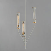 Maxim 16173CLLFGNAB Regent 3 Light Pendant | Light French Gray / Natural Aged Brass