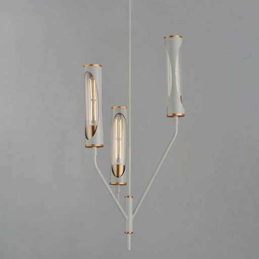 Maxim 16173CLLFGNAB Regent 3 Light Pendant | Light French Gray / Natural Aged Brass
