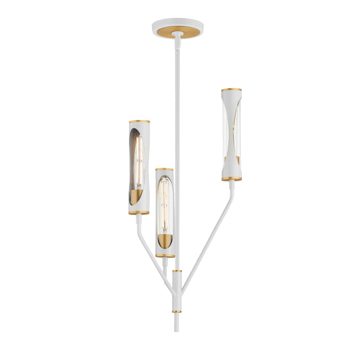 Maxim 16173CLLFGNAB Regent 3 Light Pendant | Light French Gray / Natural Aged Brass