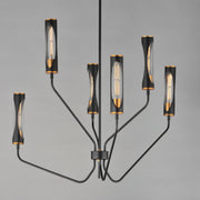 Maxim 16176CLBKAB Regent 6 Light Pendant | Black / Antique Brass