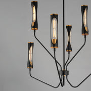 Maxim 16176CLBKAB Regent 6 Light Pendant | Black / Antique Brass