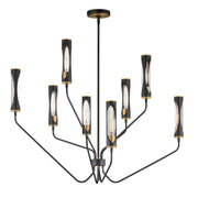 Maxim 16178CLBKAB Regent 8 Light Chandelier | Black / Antique Brass