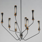 Maxim 16178CLBKAB Regent 8 Light Chandelier | Black / Antique Brass