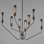 Maxim 16178CLBKAB Regent 8 Light Chandelier | Black / Antique Brass