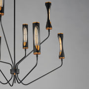 Maxim 16178CLBKAB Regent 8 Light Chandelier | Black / Antique Brass