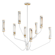 Maxim 16178CLLFGNAB Regent 8 Light Chandelier | Light French Gray / Natural Aged Brass