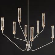 Maxim 16178CLLFGNAB Regent 8 Light Chandelier | Light French Gray / Natural Aged Brass