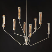 Maxim 16178CLLFGNAB Regent 8 Light Chandelier | Light French Gray / Natural Aged Brass