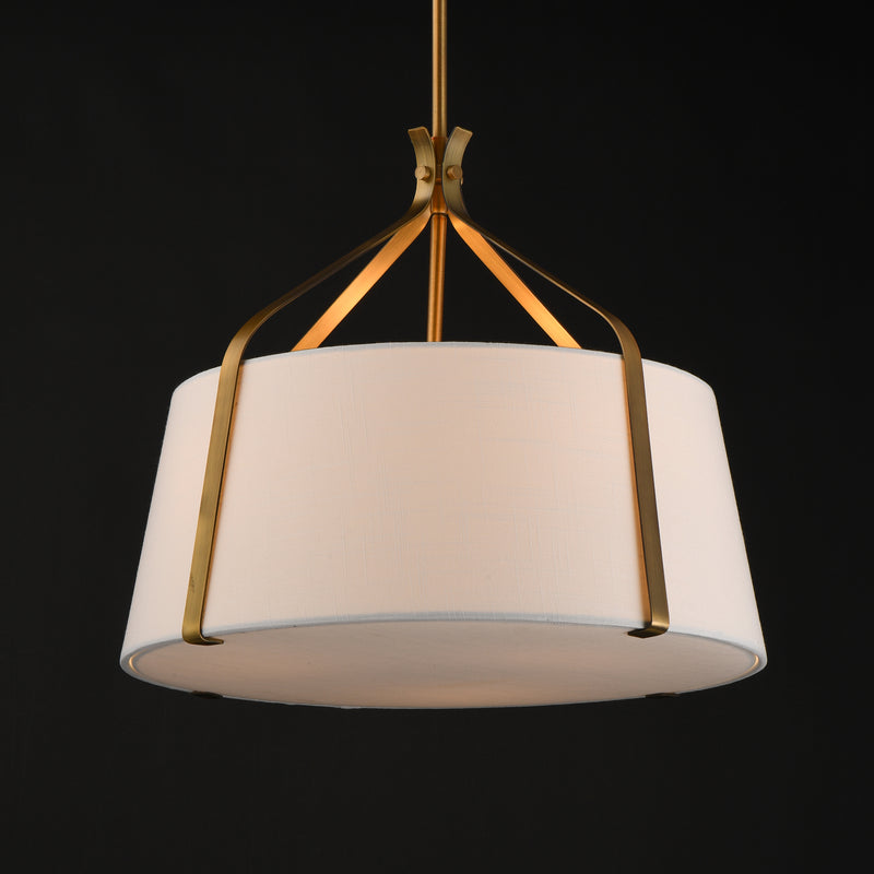 Maxim 16182WLNAB Bandera 20" 3 Light Pendant | Natural Aged Brass