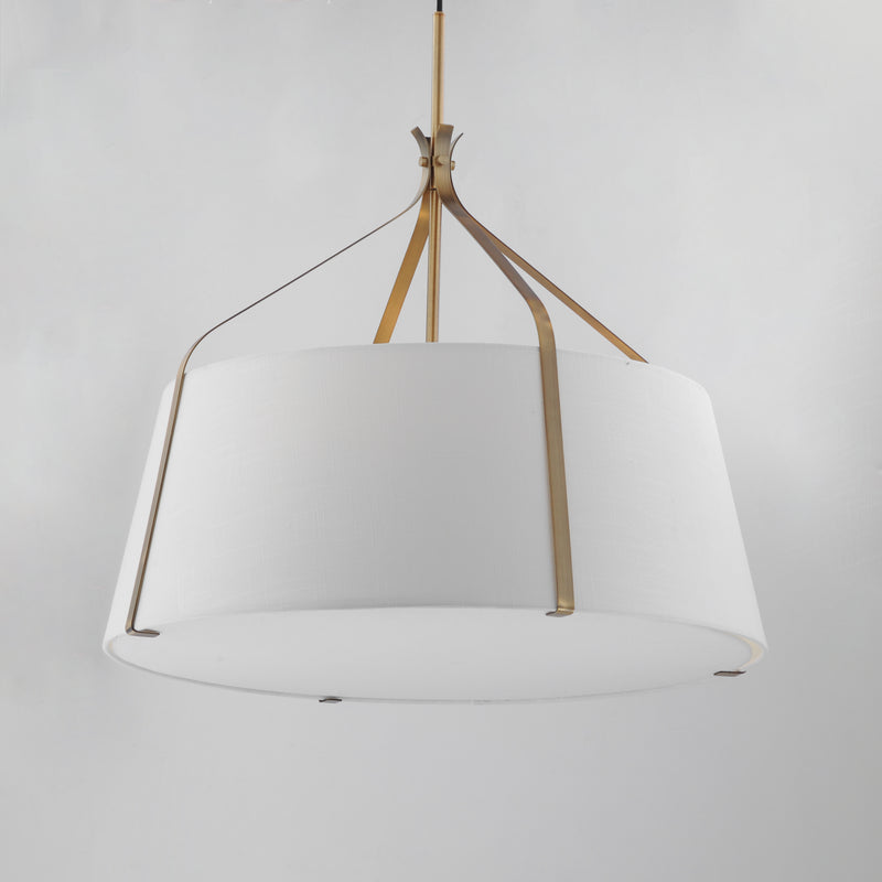 Maxim 16183WLNAB Bandera 30" 4 Light Pendant | Natural Aged Brass