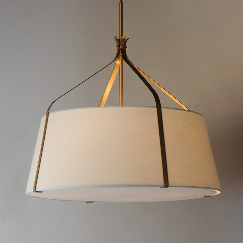 Maxim 16183WLNAB Bandera 30" 4 Light Pendant | Natural Aged Brass