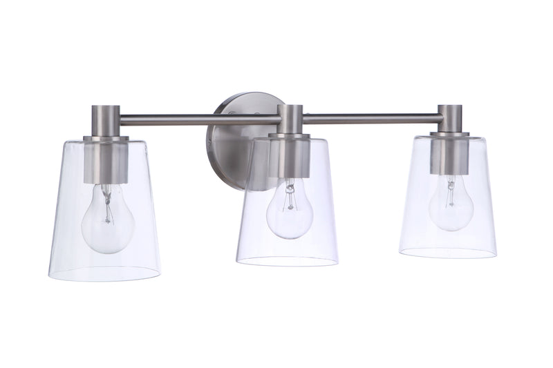 Craftmade 12623BNK3 Emilio 3 Light Bathroom Vanity Light -Brushed Polished Nickel