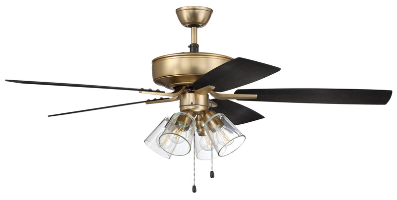 Craftmade P104SB5-52BWNFB Pro Plus 104 LED Ceiling Fan -Satin Brass