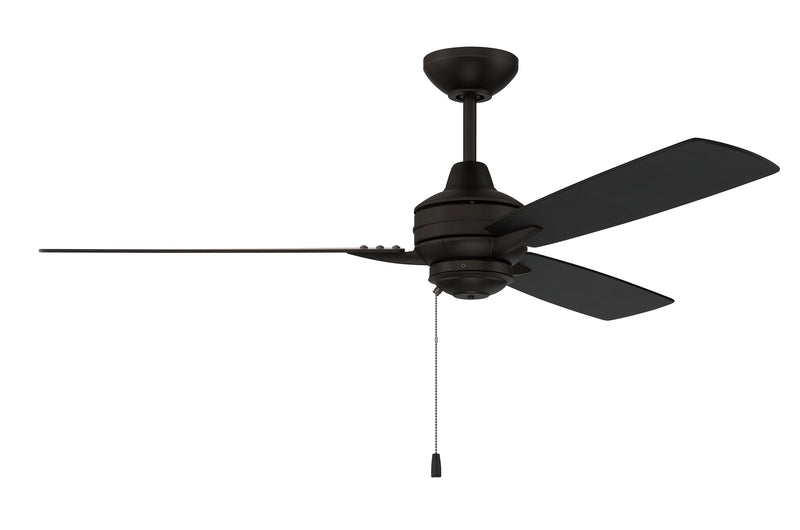 Craftmade MOT52FB3 Moto Outdoor Ceiling Fan -Flat Black - ALCOVE LIGHTING