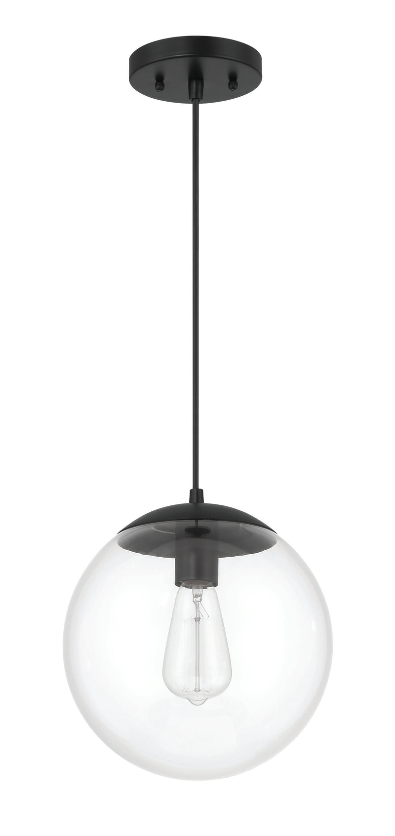 Craftmade 56891-FB Gaze 10" 1 Light Pendant -Flat Black