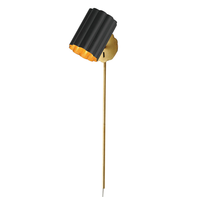 Maxim 18050BKGL Primrose 1 Light Wall Sconce | Gold Leaf