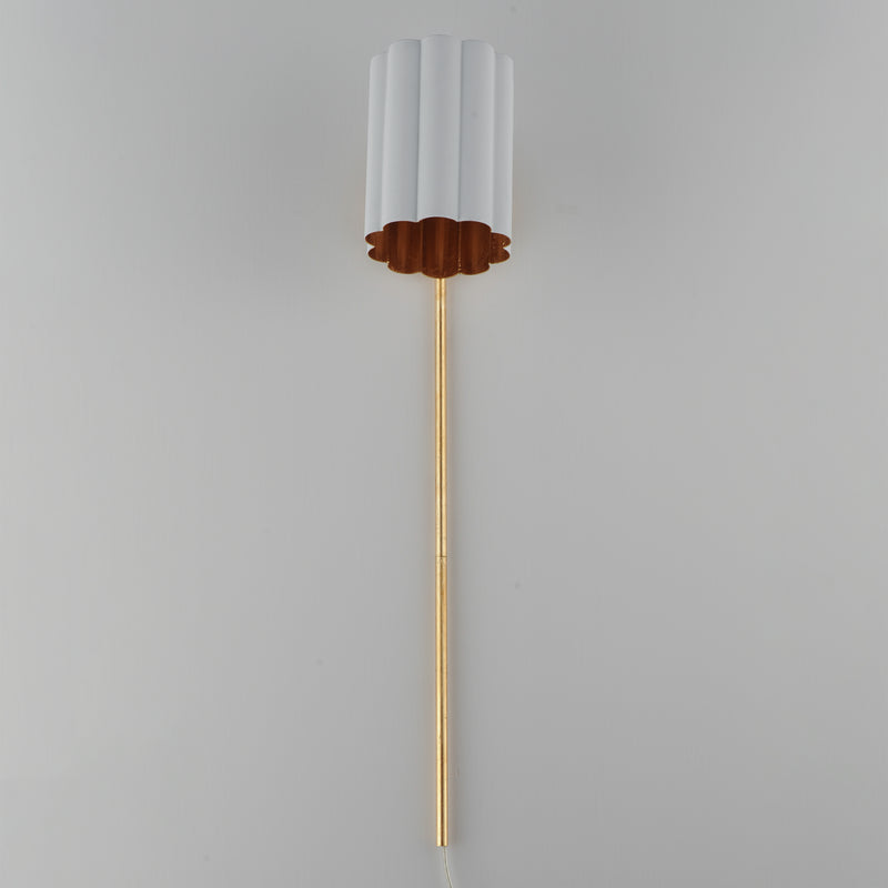 Maxim 18050MWGL Primrose 1 Light Wall Sconce | Gold Leaf