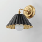 Maxim 18051BKGL Primrose 1 Light Wall Sconce | Black / Gold Leaf
