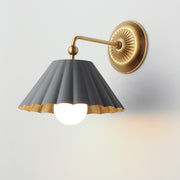 Maxim 18051DGGL Primrose 1 Light Wall Sconce | Dark Grey / Gold Leaf