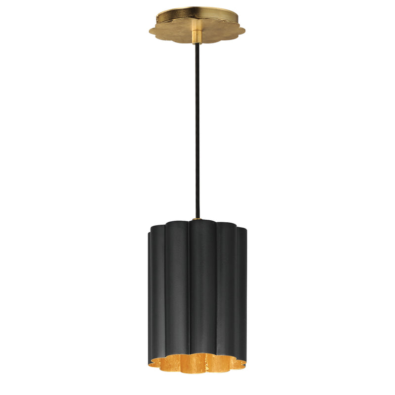 Maxim 18054BKGL Primrose 1 Light Pendant | Gold Leaf