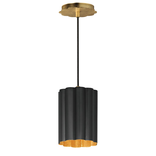 Maxim 18054BKGL Primrose 1 Light Pendant | Gold Leaf