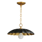 Maxim 18055BKGL Primrose 1 Light Pendant | Black / Gold Leaf