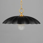 Maxim 18055BKGL Primrose 1 Light Pendant | Black / Gold Leaf