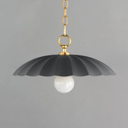 Maxim 18055DGGL Primrose 1 Light Pendant | Dark Grey / Gold Leaf