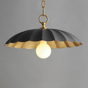 Maxim 18055DGGL Primrose 1 Light Pendant | Dark Grey / Gold Leaf