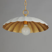 Maxim 18055MWGL Primrose 1 Light Pendant | Matte White / Gold Leaf