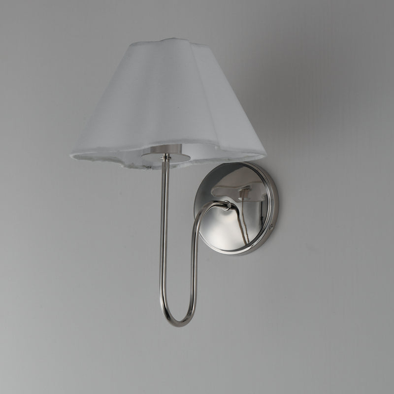 Maxim 18100WTPN Saxon 1 Light Wall Sconce | Polished Nickel