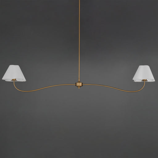 Maxim 18102WTNAB Saxon 2 Light Pendant | Natural Aged Brass
