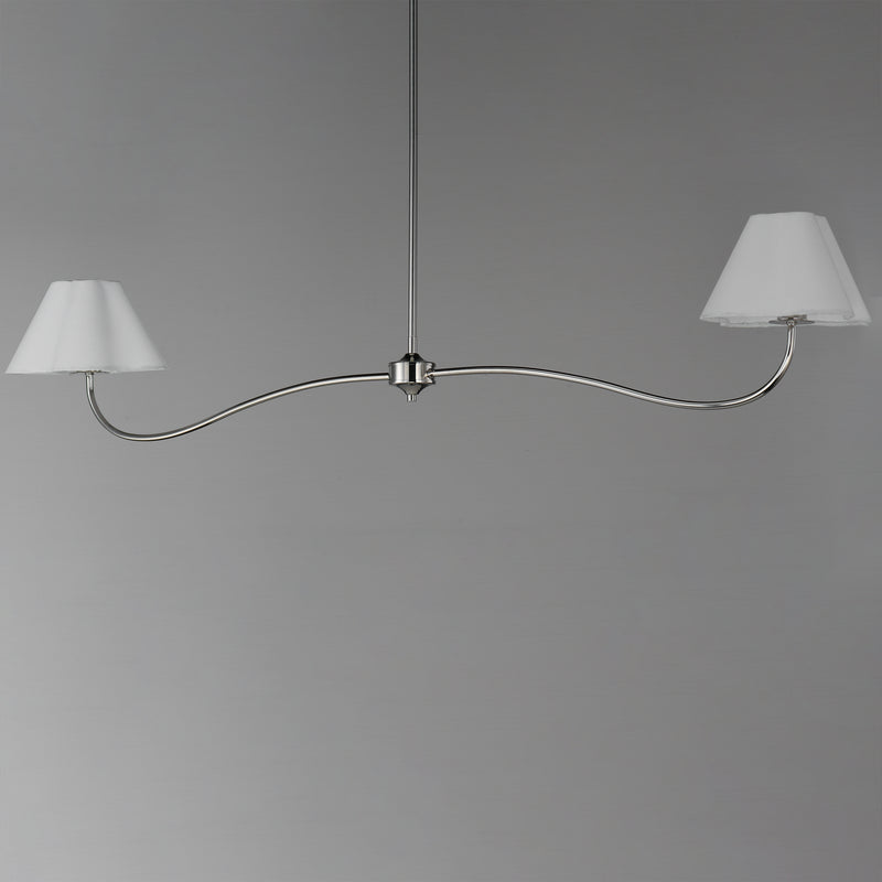 Maxim 18102WTPN Saxon 2 Light Pendant | Polished Nickel