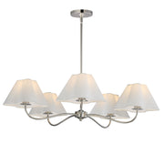 Maxim 18105WTPN Saxon 5 Light Chandelier | Polished Nickel