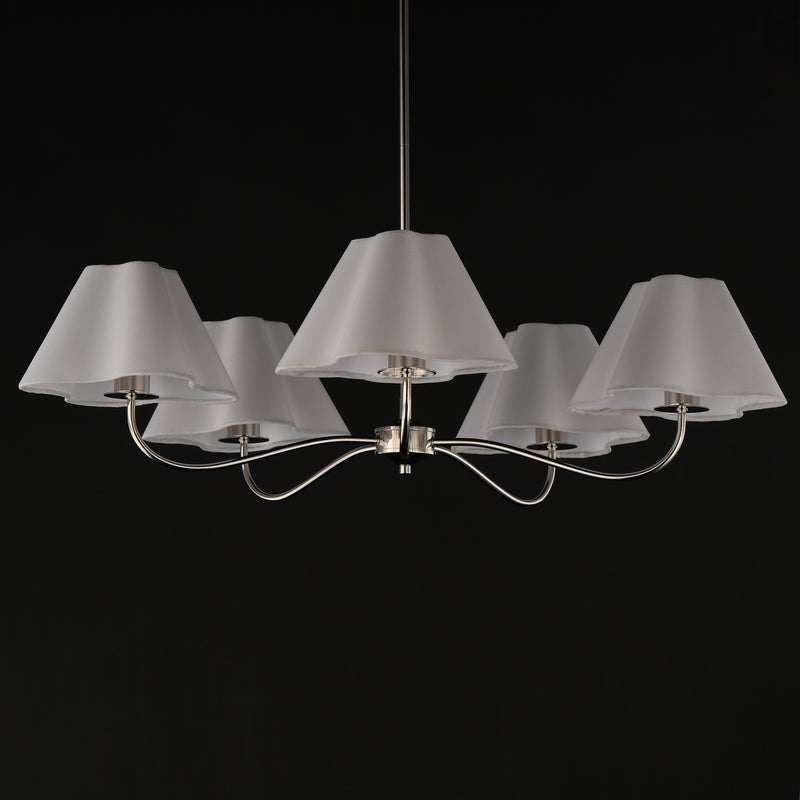 Maxim 18105WTPN Saxon 5 Light Chandelier | Polished Nickel