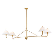 Maxim 18314SWGL Kismet 4 Light Linear Pendant | Gold Leaf